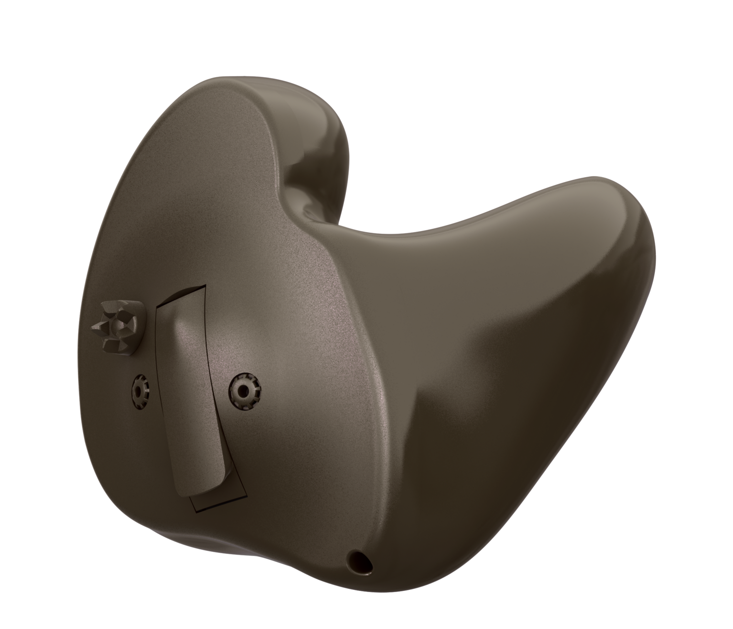 Oticon_Siya_ITEFullshell_R_C004DarkBrown_Bat312_NFM_VC_Angled_500pctSize_TIF
